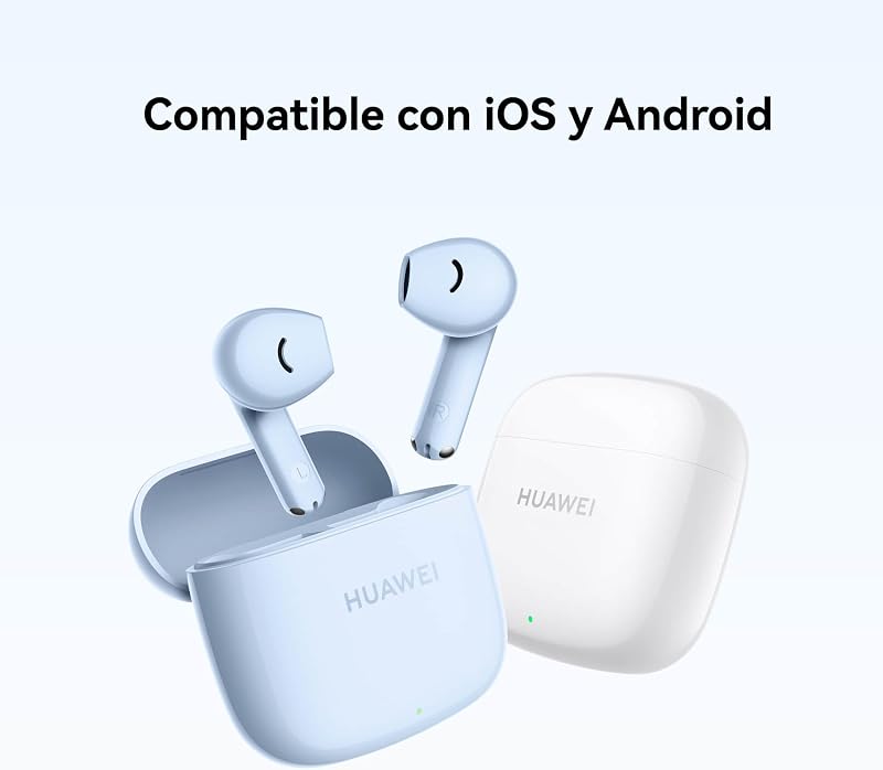 Huawei freebuds se 2 - fones de ouvido com 40 horas de bateria, compactos e confortáveis, proteção ip54 contra poeira e respingos, bluetooth 5.3, som estável, ios e android, cerâmica branca
