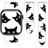 Watch Bands Compatible with Apple Watch Band 38mm 40mm 41mm 42mm 44mm 45mm for Women Men, Soft Sport Strap Silicone Replacement Wristband for iWatch Series SE 10 9 8 7 6 5 4 3 2 1