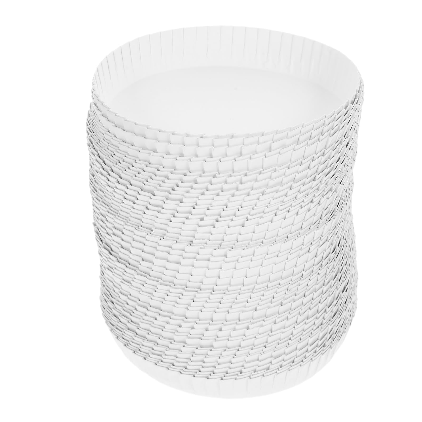 Luxshiny 100Pcs Disposable Cup Covers for Drinks - 75mm Paper Cup Lids (White, No Logo for Hot and Cold in Hotels Cafes Ktv Bars - Stackable Paper Drink Covers to Protect Beverages