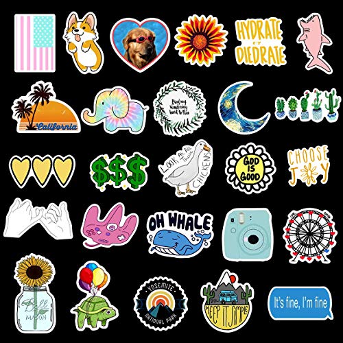 vsco vinyl stickers 50 pcs girls stickers for water bottles sticker laptop luggage scrapbooks stickers bicycle guitar graffiti stickers for kids teens girls boys in oman whizz skins decals