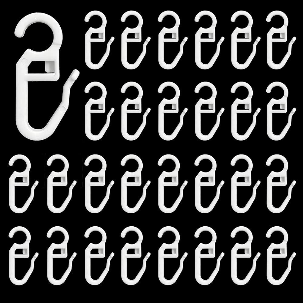 RHQFDM 120 Pcs Curtain Hooks Curtain Rail Track Glider HooksHead Folding Glider Rolling Curtain Clips for Drape Sliding Curtain Hanging Rings Door Curtain