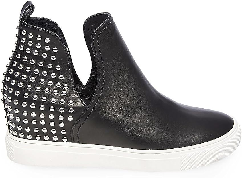 steven by steve madden coin leather and stud wedge sneakers