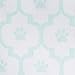 Bone Dry Pet Storage Collection Lattice Paw Print, Small Round, White/Aqua