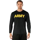 Rothco Army Performance Physical Training PT Long Sleeve Shirt, Black - L