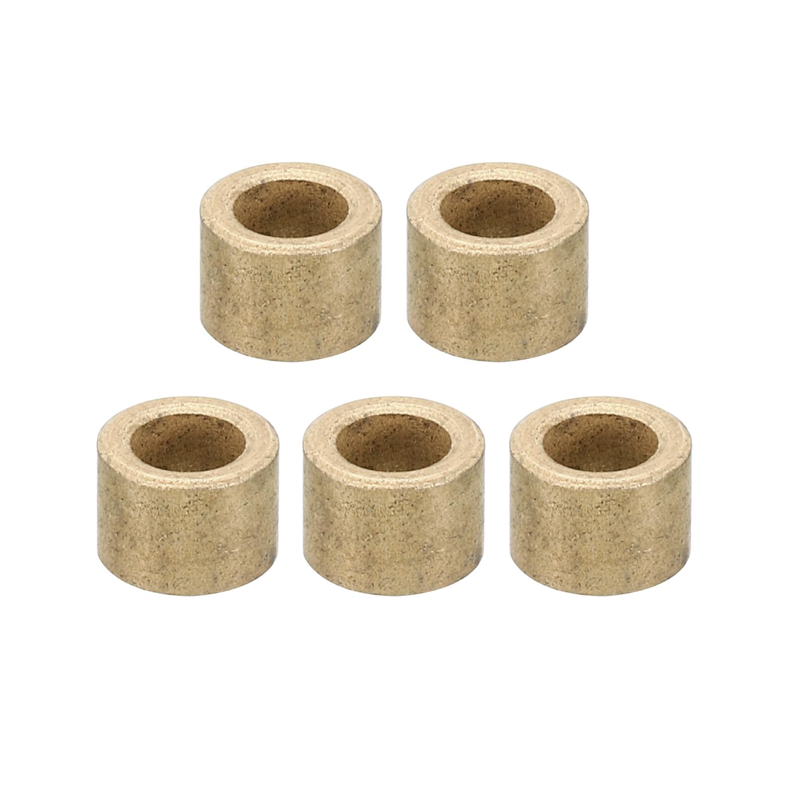 PATIKIL M5 Brass Spacers, 5 Pcs Metal Spacer Brass 5mm ID x 8mm OD x 6mm L Brass Spacers Screw Standoff for 1/5 Inch or M5 Screw