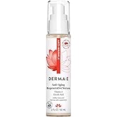 DERMA E Anti-Aging Regenerative Serum – Hydrating Day and Night Serum – Skin Renewing with Glycolic Acid and Vitamin A – Advanced Facial Skin Care Treatment, 2 fl oz