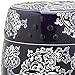 Safavieh Midnight Flower Ceramic Decorative Garden Stool, Navy and White