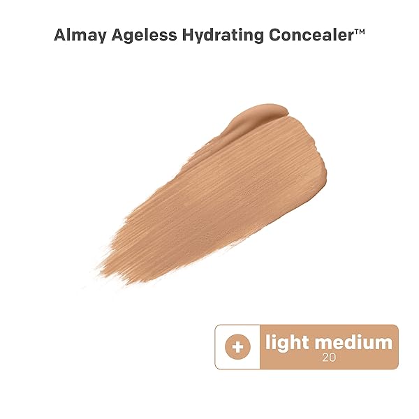 ALMAY ANTI-AGING CONCEALER, FACE MAKEUP WITH HYALURONIC ACID, NIACINAMIDE, VITAMIN C & E, HYPOALLERGENIC, -FRAGRANCE FREE, 020 LIGHT MEDIUM, 0.37 FL OZ (PACK OF 1)