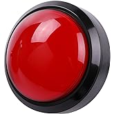 Easyget 5v 100mm Dome Shaped Jumbo LED Illuminated Self-resetting Push Button Switch for Arcade Game Projects , Pop'n Music DIY Projects &amp; Mame DIY Projects Red Color