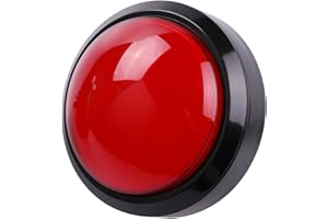Easyget 5v 100mm Dome Shaped Jumbo LED Illuminated Self-resetting Push Button Switch for Arcade Game Projects , Pop'n Music DIY Projects & Mame DIY Projects Red Color