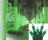2' x 8' Green LED Net Style Tree Trunk Wrap Christmas Lights - Green Wire