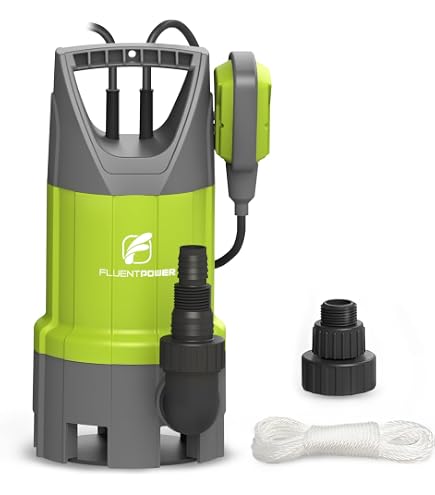 DEKOPRO 1HP Submersible Sump Pump – 4500 GPH High Flow, Thermoplastic, With Float Switch, 19.7ft Cord, For Basements, Pools, Ponds, And Hot Tubs