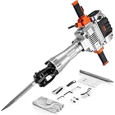 VEVOR Demolition Jack Hammer, 2100W Electric Jackhammer Heavy Duty, 1650 BPM Industrial-Grade Jack Hammer Concrete Breaker, with 1 Point Chisel, 1 Flat Chisel, Gloves and Goggles