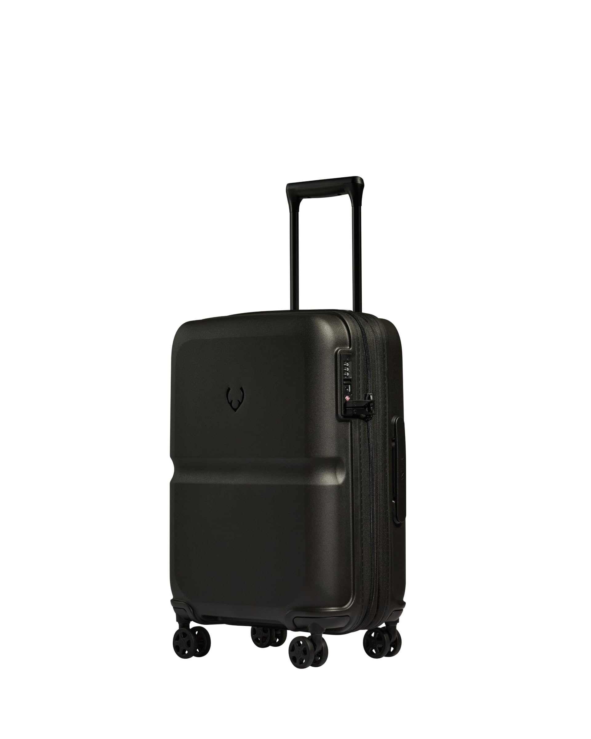 ANTLER – Single Stripe Hardside Carry On Luggage, 21.7×14.2×9.1 Inch 40L, Lightweight, 4 Spinner Wheels – Adjustable Handle, Expandable, Small Suitcase Airline Approved, TSA Lock – Black