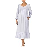 Eileen West Womens Sleepwear & Loungewear - Brushed Flannel Collection - 100% Cotton Long Sleeve 50" Long Ballet Nightgown