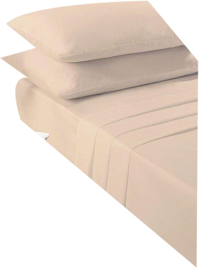 Linensrange odeur® Latte Bunk Bed Fitted Sheet Easy Care Polycotton