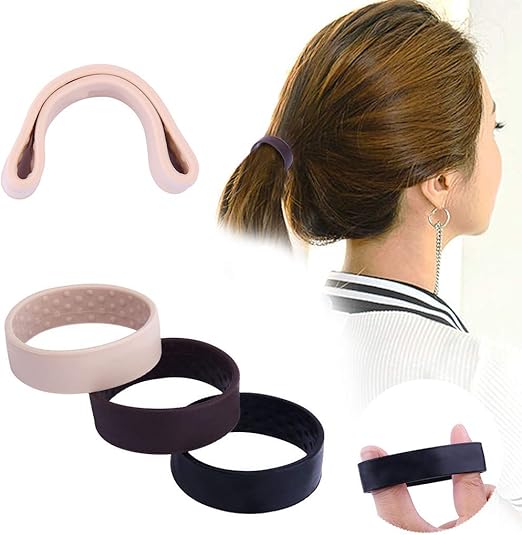 Amazon Com Silicone Foldable Elastic Hair Ties For Women Men
