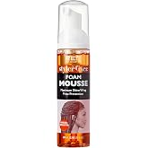 Red by Kiss Foaming Mini Travel Size Mousse, Maximum Shine Wrap Mousse, Reduce &amp; Prevent Frizz, Define Curls, Hold Styles, Nourishes Dry &amp; Crips Hair (Hibiscus + Shea Butter)