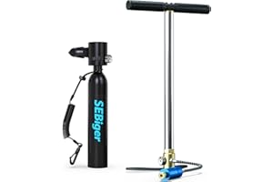 SEBiger Diving Tank with DOT Certification Reusable Scuba 0.5L Pony Bottle Support 5-10 Minutes Dive Time Diving Cylinder Suitable for Underwater Work/Underwater Recreation