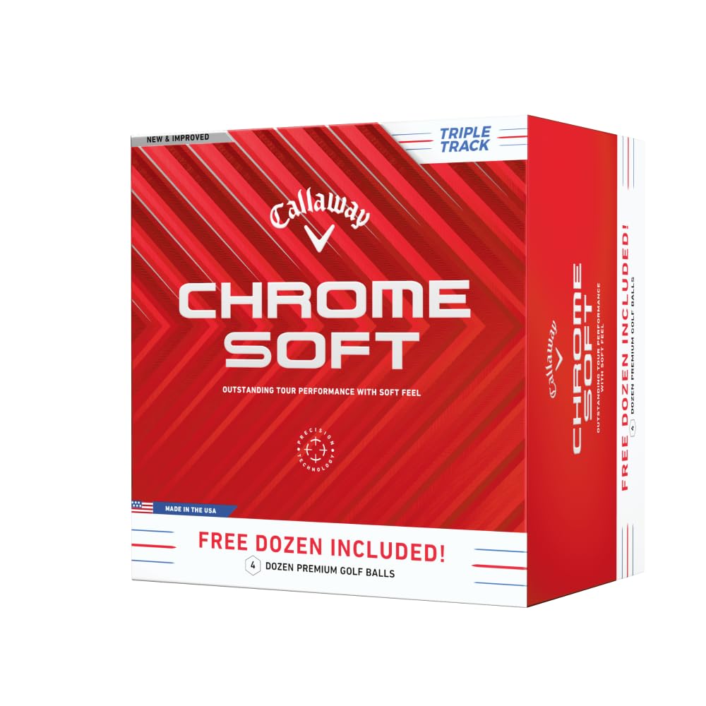 Photo 1 of Callaway Golf Chrome Soft 2024 Golf Balls (White, Triple Track (Buy 3 Get 1 Free))