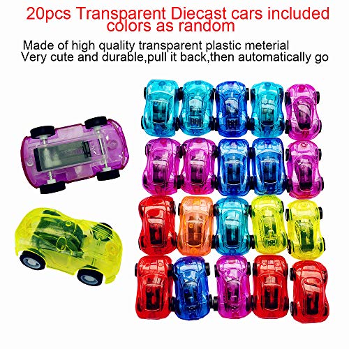 image for Himeeu 40 Pcs Pull Back Vehicles Mini Car Toys Friction Powered Racing