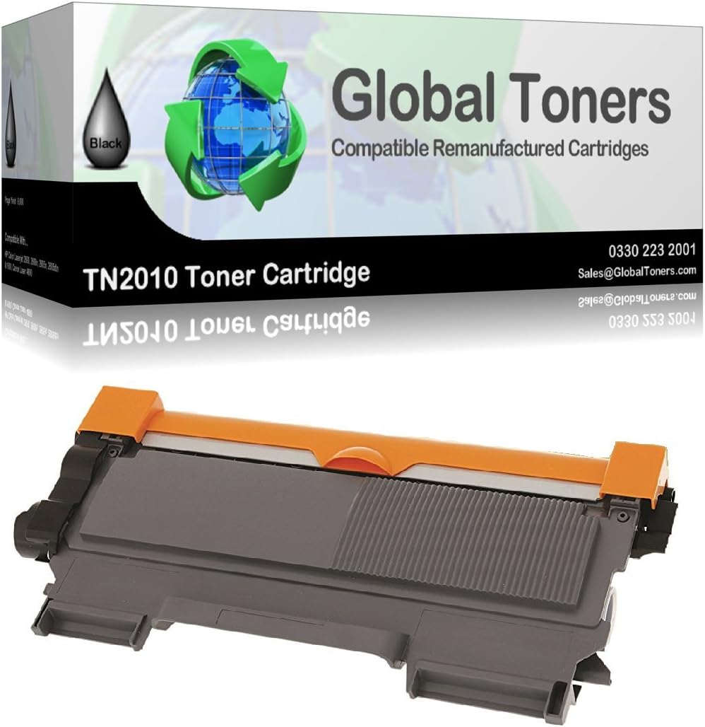 Global Toners Compatible Toner Cartridge Replacement For Brother TN2010 - HL2130 HL2132 HL2135w DCP-7055 DCP-7055W DCP-7057 Printers