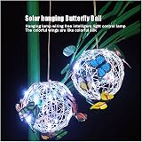 Akin Solar Hanging Butterfly Ball Light Outdoor Garden Decor 8 Butterflies view 4