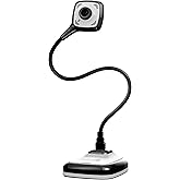 HUE HD Pro USB Document Camera/Visualizer for Teachers/Classroom, Black | Full HD 1080p Flexible Camera, Built-in Microphone &amp; LED Lights, Windows / ChromeOS / MacOS / iPadOS 17+ Compatibility