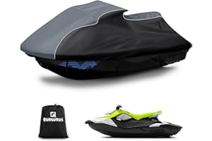 Q QUNSUNUS QUNSUNUS Jet Ski Cover for Sea Doo Spark 2up/Trixx 2up 2014-2025, Waterproof Covers with Zipper, All Weather Seadoo Cover with Straps for Wind, Sun, UV and Dust Protection