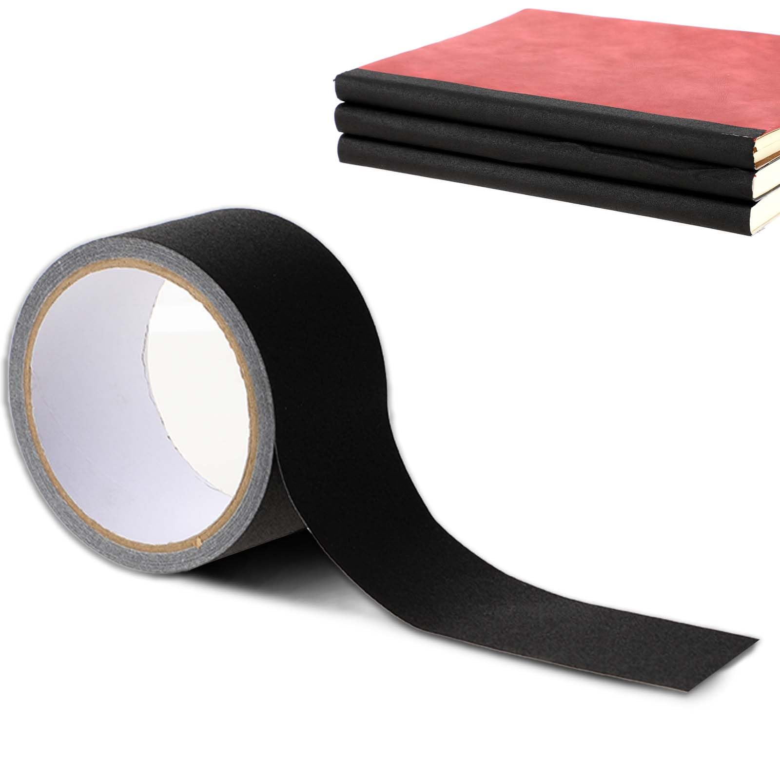 Sliverdew 1 Roll Bookbinding Repair Tape 5cm x 10m Black Cloth Tape Book Repair Fabric Tape for Bookbinding Seam Sealing Tape for Old Books Repairing Reinforcing Protecting and Covering