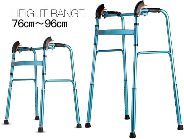 Amazon Com Walker With Height Adjustable And Lightweight Folding
