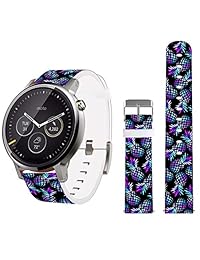 Gear Sport   Gear S2 Clásico correa de reloj Piña, Ancho de Jolook 20 mm Reemplazos de cuero correas Correas para relojes tradicionales y relojes inteligentes que utilizan 20 mm correa de barras de resorte   Galaxy Marble Pineapple