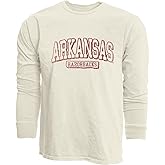Blue 84 NCAA Unisex-Adult NCAA Officially Licensed Long Sleeve T-Shirt Ivory Dyed Ringspun Vintage