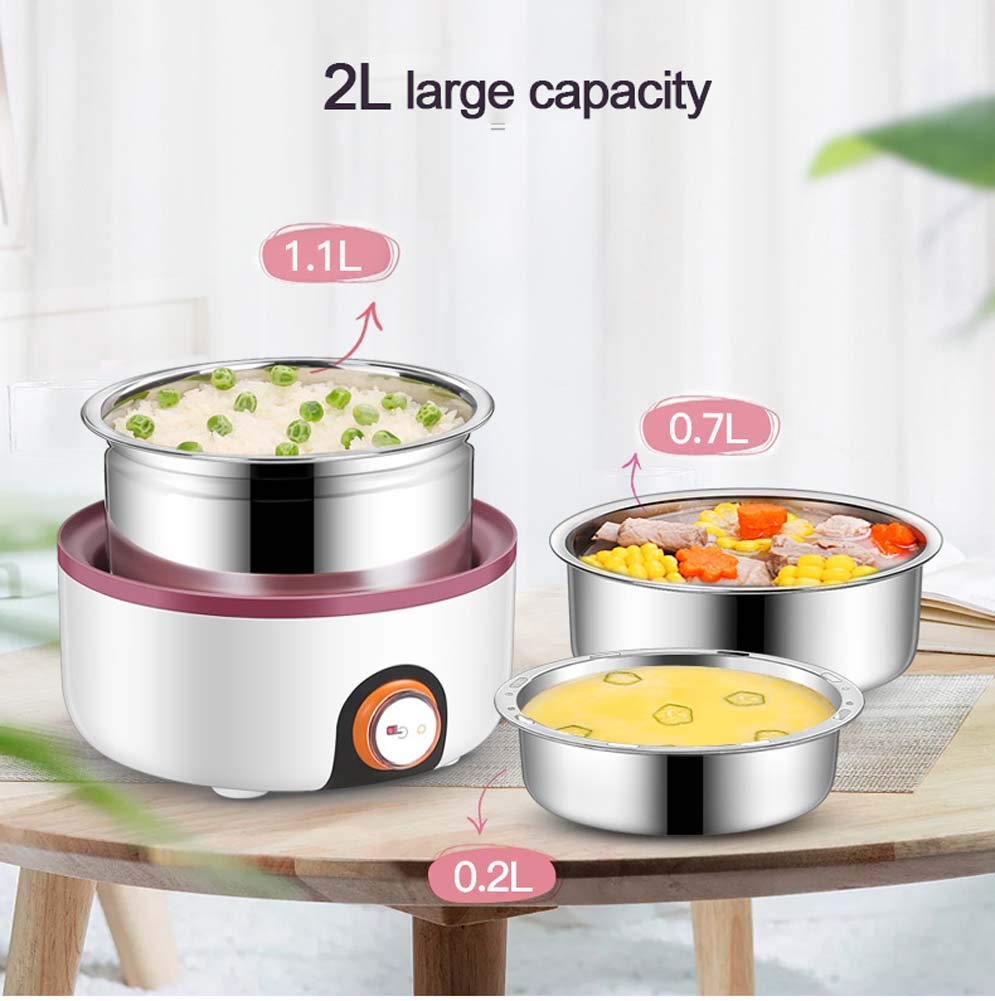 BYYLH Fiambrera Electrica 220V Portátiles Bandeja Extraíble Acero ...