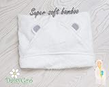 DaisyGro Bamboo Hooded Towel 90x90cm Baby Kids Poncho Gift Box UK view 6