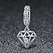 BAMOER 925 Sterling Silver Love in My Heart Charms Diamond Pendant for Charms Bracelet