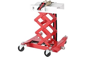 Garvee 450 Lbs Capacity Low Profile Transmission Jack with Safety Straps, 7-23 Inch Lift Range, Heavy Duty Auto Repair Liftin