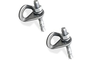 YZTONGPAO 2 Set 304 Stainless Steel Climbing Anchor Bolt, 30KN Rock Climbing Bolt Hanger, Climb Fastening Bolt Safe Fixed Point, Rock Climbing Holds
