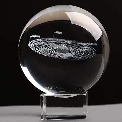 Amazoncom Haihuic Solar System 3d Crystal Ball 60mm With