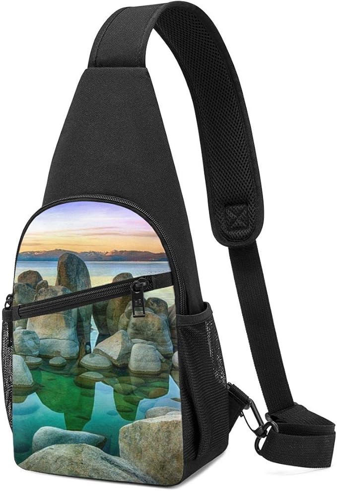ZENPREI Aquarium Fish Tank Printed Sling Backpack, Travel