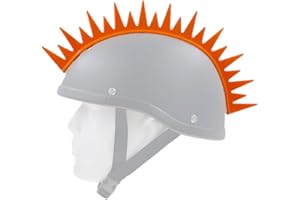 Hot Rides Punk Rubber Mohawk Warhawk Wig Accessory Stick On Helmet for Ski Skate Bike Biker Bicycle Scooter Motorcycle Helmet