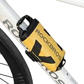 ROCKBROS Bike Frame Bag1L Waterproof Bicycle Storage Bag Under Top Tube | Adjustable Capacity,Durable,Stable,Fits for MTB Mountain Road,Bike Accessories