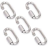 SHONAN Heavy Duty Marine Chain Quick Links, Stainless Steel Chain Connectors, Corrosion Resistant Locking Carabiners