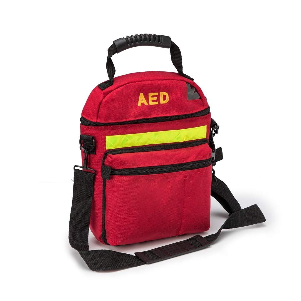 Jipemtra First Aid Bag AED Medical 1st Aid Empty Rescue Defibrillator First Responder Bags for Emergency Critical Healthcare Protection (Bag Only) (Red)