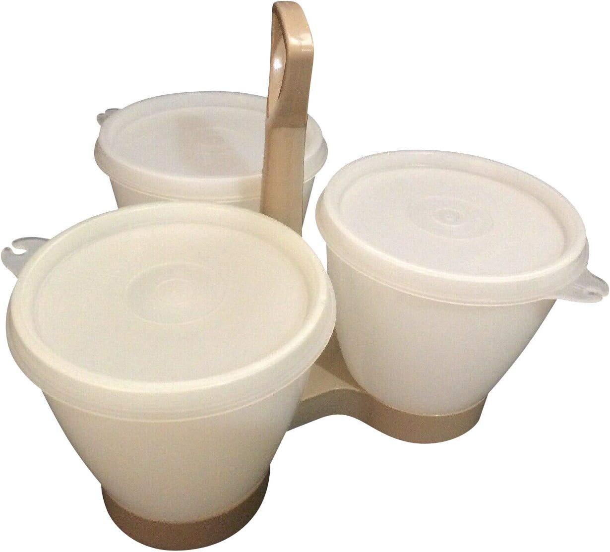 Tupperware Vintage Condimate Condiment Caddy Beige/sheer