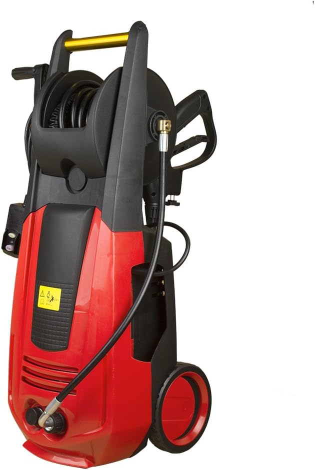 MOOLI 2000W 2030PSI Electric Pressure Washer with Hose Reel and Onboard Detergent Tank for Vehicles, Boats, Decks, driveways, patios, and Lawn Equipment(Red)