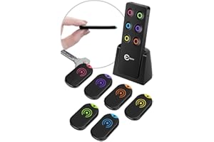 Ultra Slim Key Finder, Esky Item Locator with 85dB Sound and 6 Receivers, Remote Finders Locator Beeper Tags, Wallet Tracker 