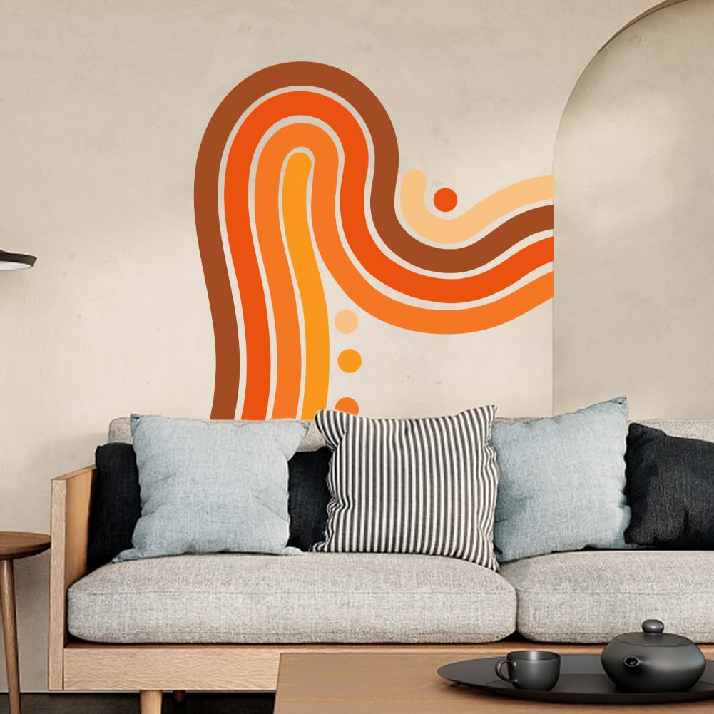 SUPERDANT Boho Style Wall Decal Rainbow Peel & Stick decals for Living Room, Bedroom or Walls — image 1