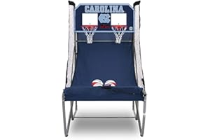 Pop-A-Shot - Home Dual Shot with North Carolina Tar Heels NCAA Graphics l Sensor Scoring l 16 Game Modes l 7 Balls l Foldable