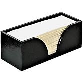 Countertop Multifold Paper Towel Dispenser Holder - Minimalist Design for Multifold, Trifold & Z Fold Hand Napkins Folded Size 9.7" x 3.7" or Smaller - Black Bamboo